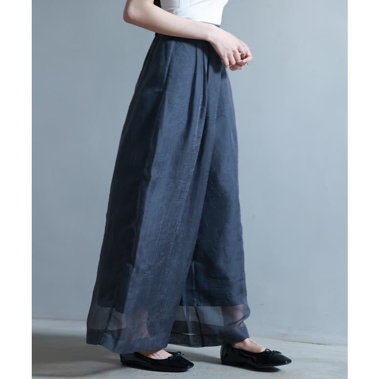 フロントタックシアーワイドパンツ | SAISON DE PAPILLON  | 詳細画像15 