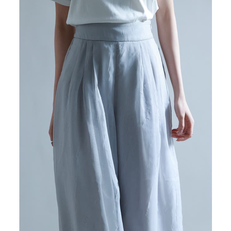 フロントタックシアーワイドパンツ | SAISON DE PAPILLON  | 詳細画像14 