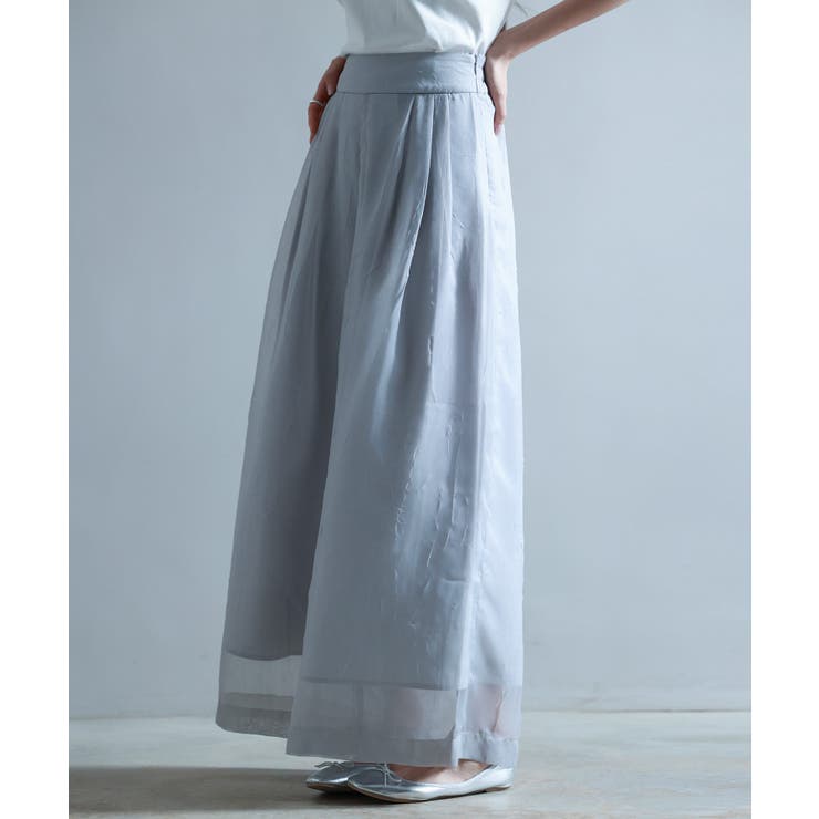 フロントタックシアーワイドパンツ | SAISON DE PAPILLON  | 詳細画像3 