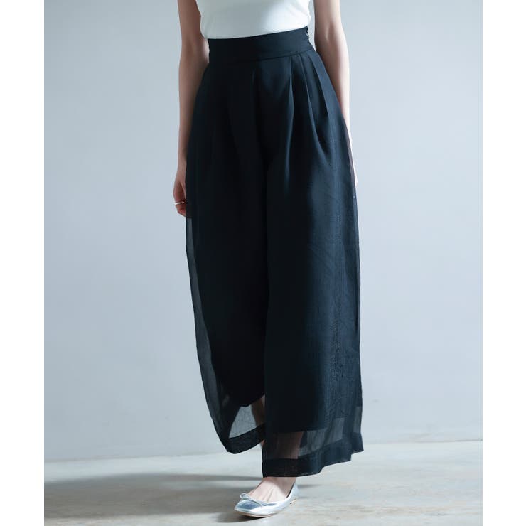 フロントタックシアーワイドパンツ | SAISON DE PAPILLON  | 詳細画像28 