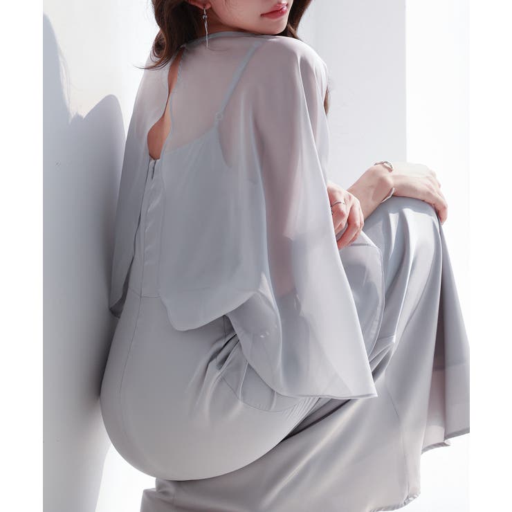 異素材ドッキングロング丈ワンピース | SAISON DE PAPILLON  | 詳細画像21 