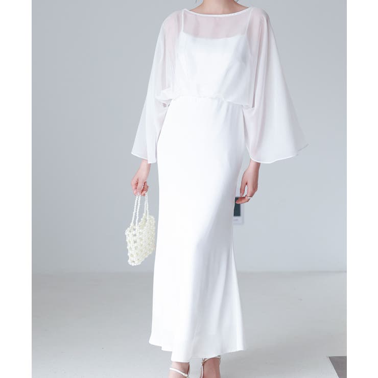 異素材ドッキングロング丈ワンピース | SAISON DE PAPILLON  | 詳細画像6 