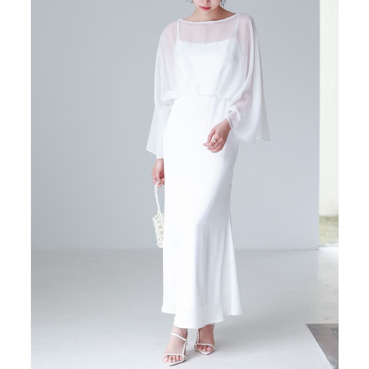 異素材ドッキングロング丈ワンピース | SAISON DE PAPILLON  | 詳細画像7 