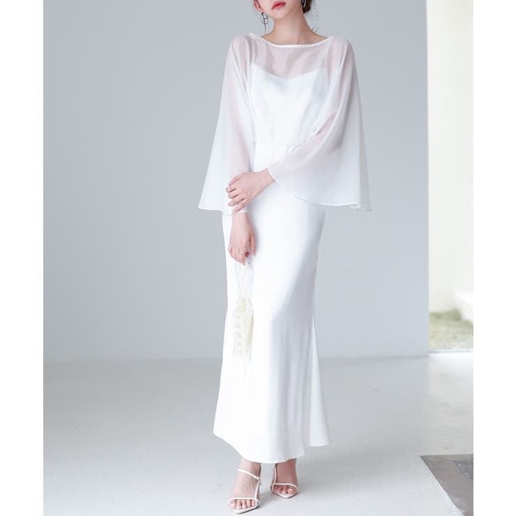 異素材ドッキングロング丈ワンピース | SAISON DE PAPILLON  | 詳細画像8 