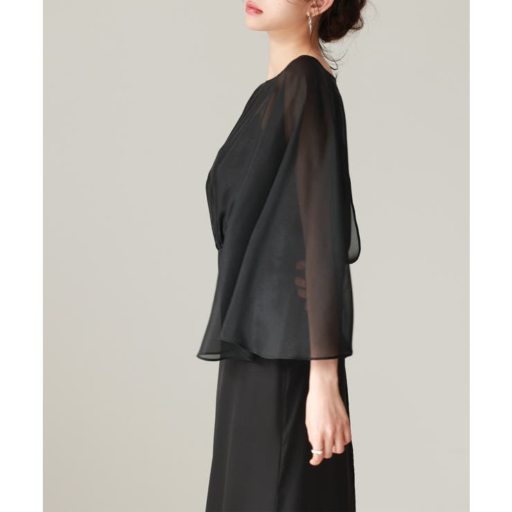 異素材ドッキングロング丈ワンピース | SAISON DE PAPILLON  | 詳細画像31 