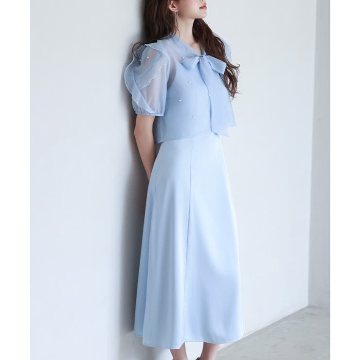 【前後2way】キャミワンピースとブラウス2点セット | SAISON DE PAPILLON  | 詳細画像3 