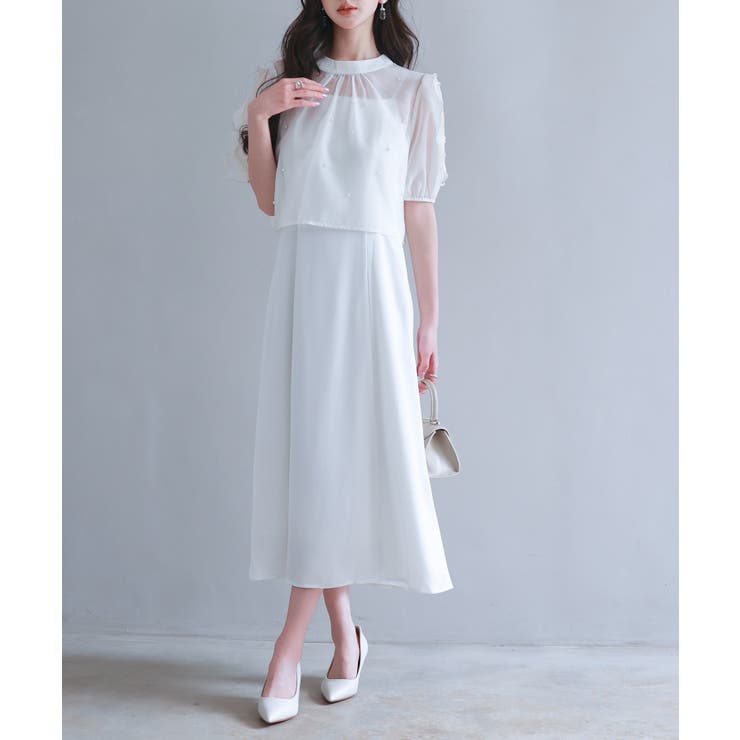 【前後2way】キャミワンピースとブラウス2点セット | SAISON DE PAPILLON  | 詳細画像12 