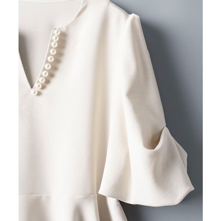 パール付きキーネックブラウス | SAISON DE PAPILLON  | 詳細画像41 