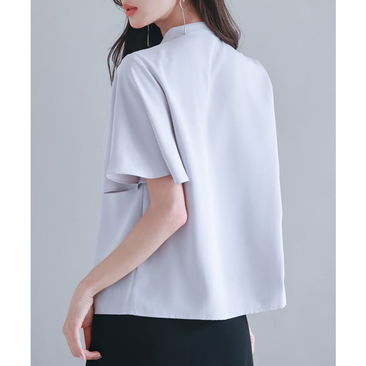 ボウタイネックフレアスリーブブラウス | SAISON DE PAPILLON  | 詳細画像4 