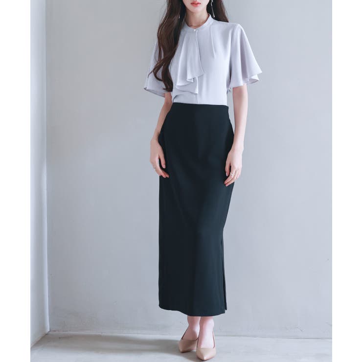 ボウタイネックフレアスリーブブラウス | SAISON DE PAPILLON  | 詳細画像6 