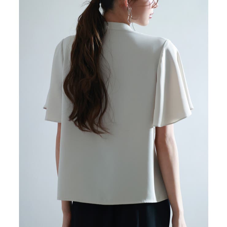 ボウタイネックフレアスリーブブラウス | SAISON DE PAPILLON  | 詳細画像11 