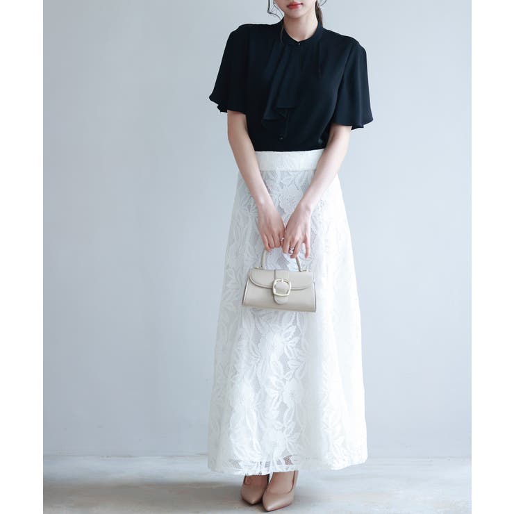 ボウタイネックフレアスリーブブラウス | SAISON DE PAPILLON  | 詳細画像30 