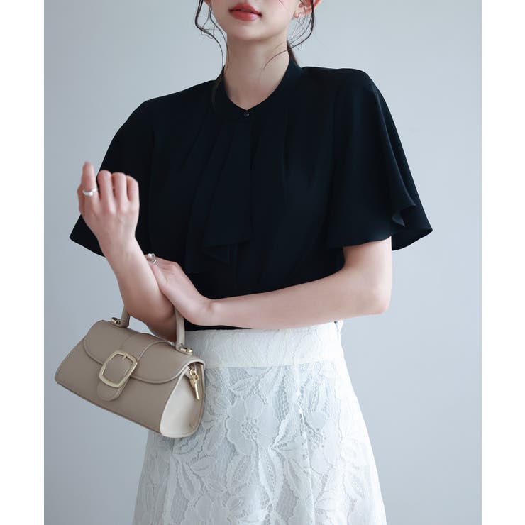 ボウタイネックフレアスリーブブラウス | SAISON DE PAPILLON  | 詳細画像31 