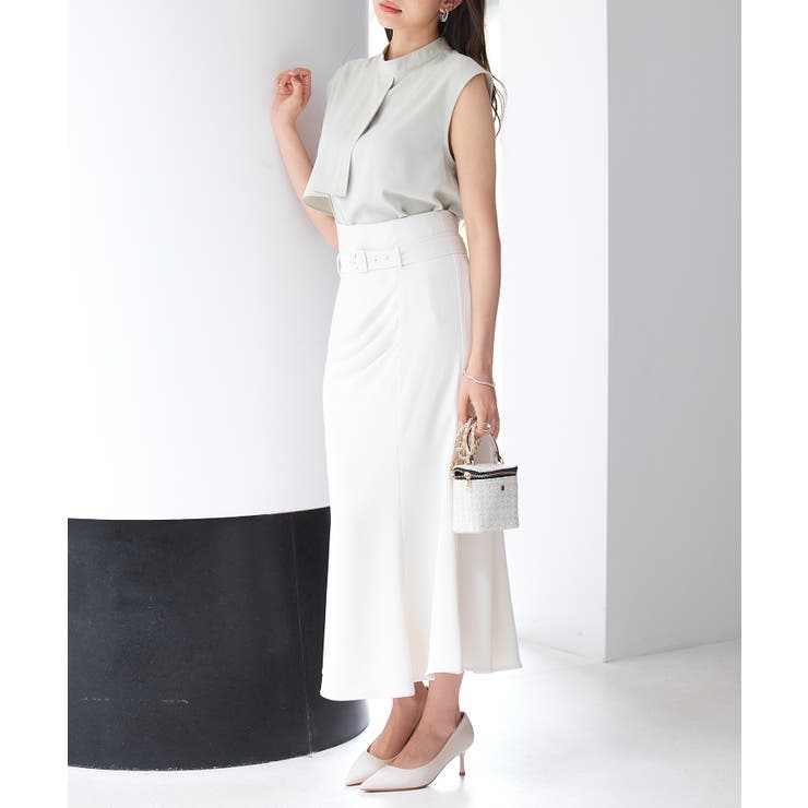 ベルト付きタックドレープスカート | SAISON DE PAPILLON  | 詳細画像22 