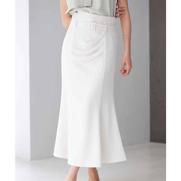 ベルト付きタックドレープスカート | SAISON DE PAPILLON  | 詳細画像23 