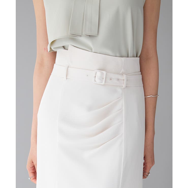 ベルト付きタックドレープスカート | SAISON DE PAPILLON  | 詳細画像24 