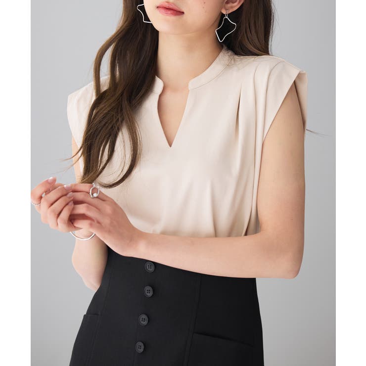 スタンドキーネックタックカットソートップス | SAISON DE PAPILLON  | 詳細画像17 