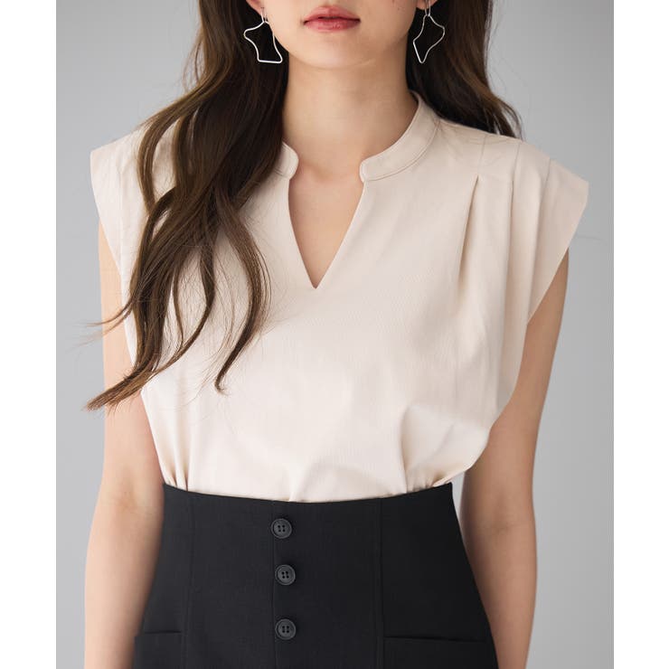 スタンドキーネックタックカットソートップス | SAISON DE PAPILLON  | 詳細画像18 