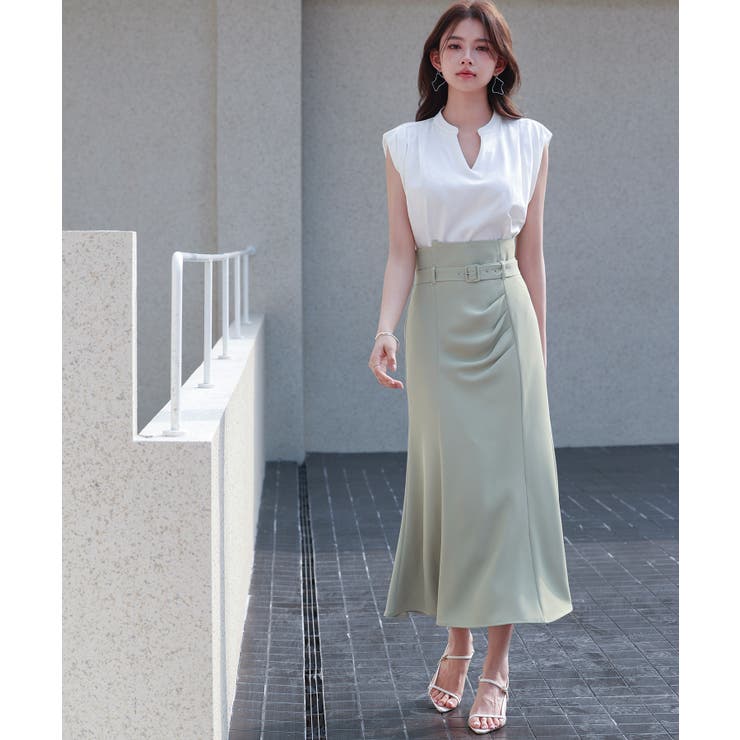 スタンドキーネックタックカットソートップス | SAISON DE PAPILLON  | 詳細画像30 