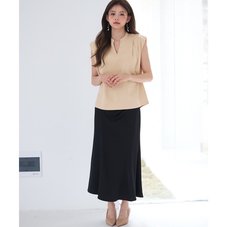 スタンドキーネックタックカットソートップス | SAISON DE PAPILLON  | 詳細画像21 