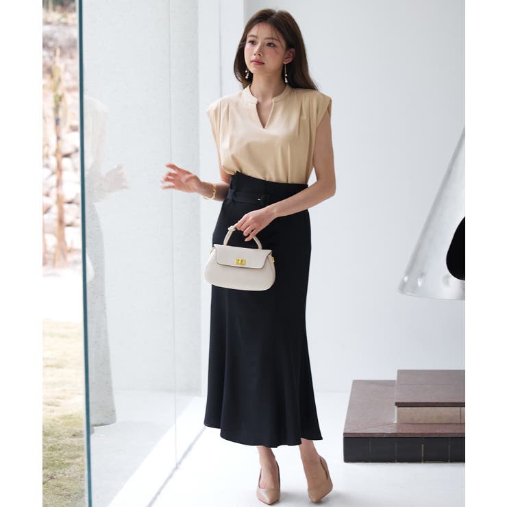 スタンドキーネックタックカットソートップス | SAISON DE PAPILLON  | 詳細画像24 