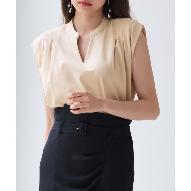 スタンドキーネックタックカットソートップス | SAISON DE PAPILLON  | 詳細画像27 