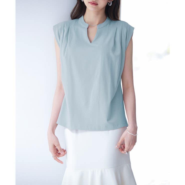 スタンドキーネックタックカットソートップス | SAISON DE PAPILLON  | 詳細画像39 