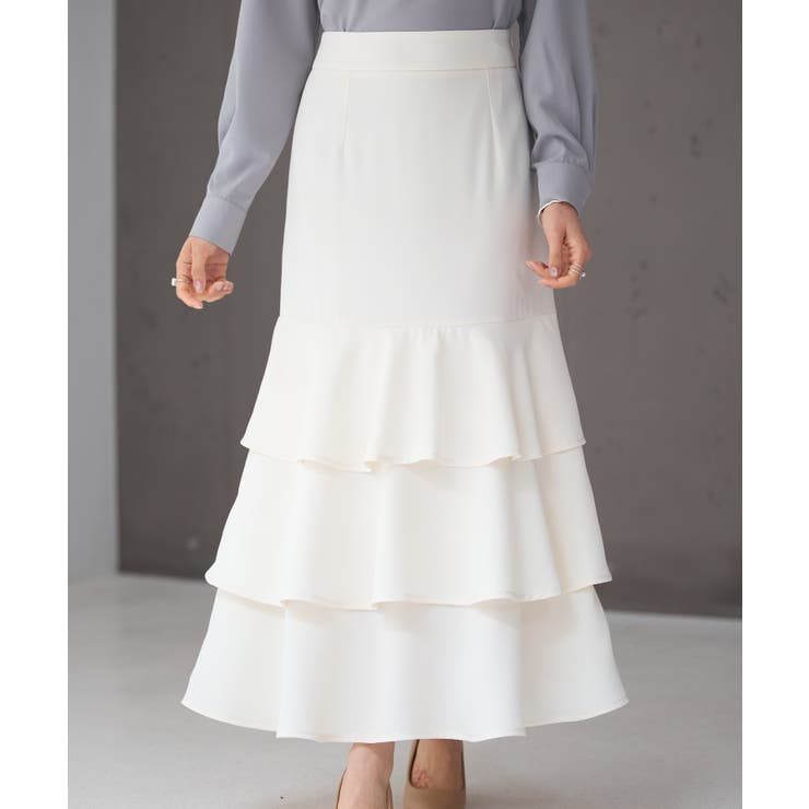 フリルティアードロング丈スカート | SAISON DE PAPILLON  | 詳細画像16 