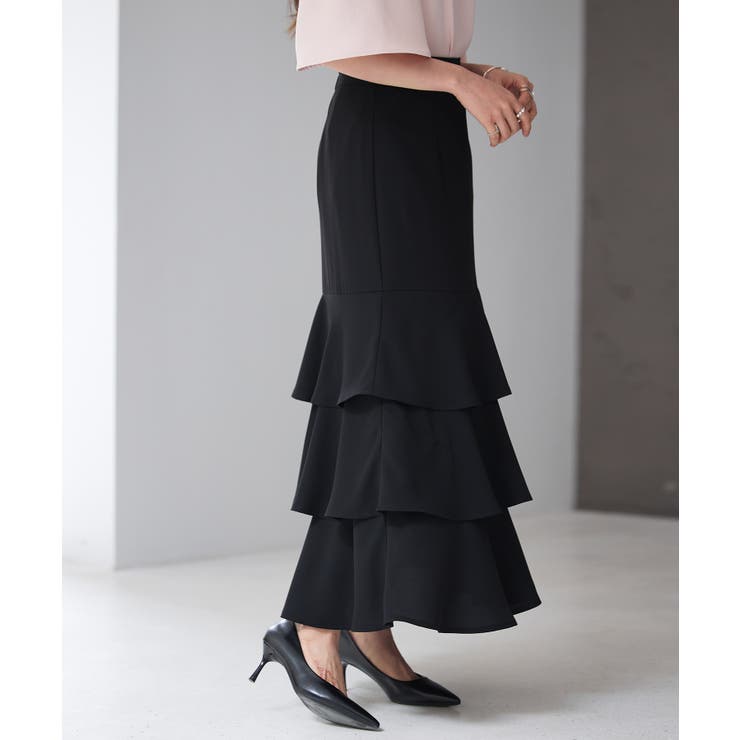 フリルティアードロング丈スカート | SAISON DE PAPILLON  | 詳細画像21 