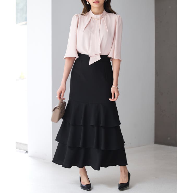 フリルティアードロング丈スカート | SAISON DE PAPILLON  | 詳細画像23 