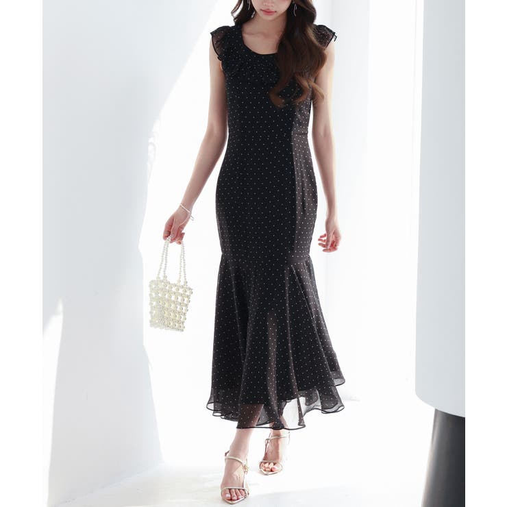 ❤️23秋新作 新品♡SelfPortrait 緑ドットロングワンピース♡　893 春秋ワンピース シャツワンピース レディース ロングワンピ
