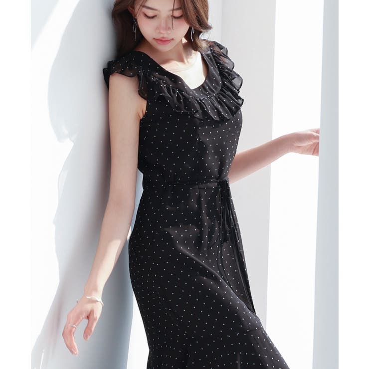 新品　SOIR DOLCE　現行品　11号　シフォン　ワンピース　定価4.2万 シフォンワンピースセット（ボルドー） | ボークス公式