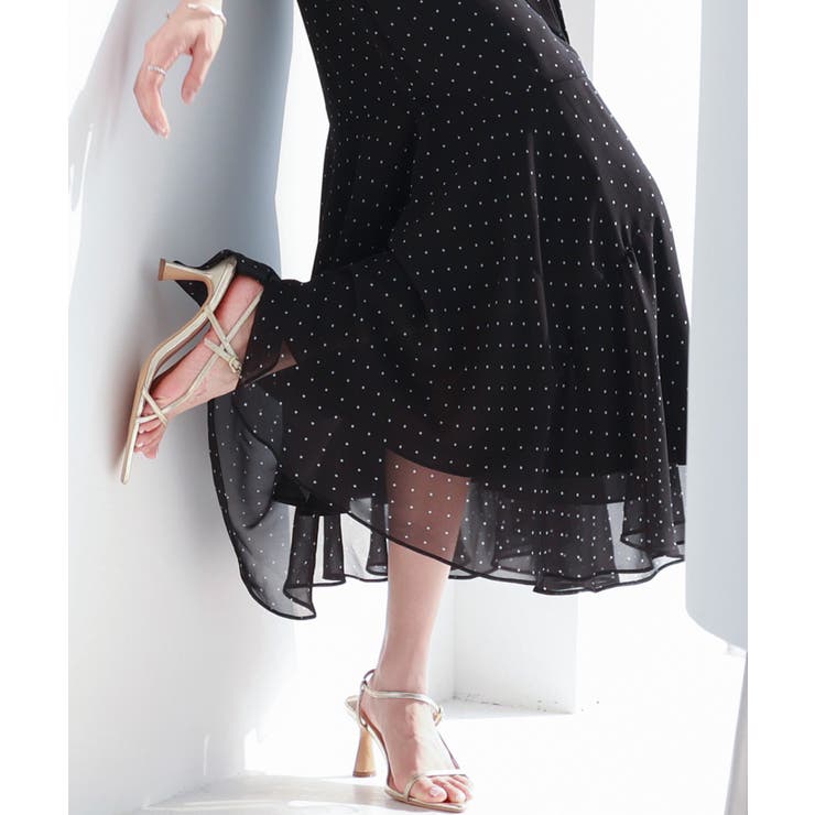 ドットシフォンロング丈ワンピース | SAISON DE PAPILLON  | 詳細画像17 