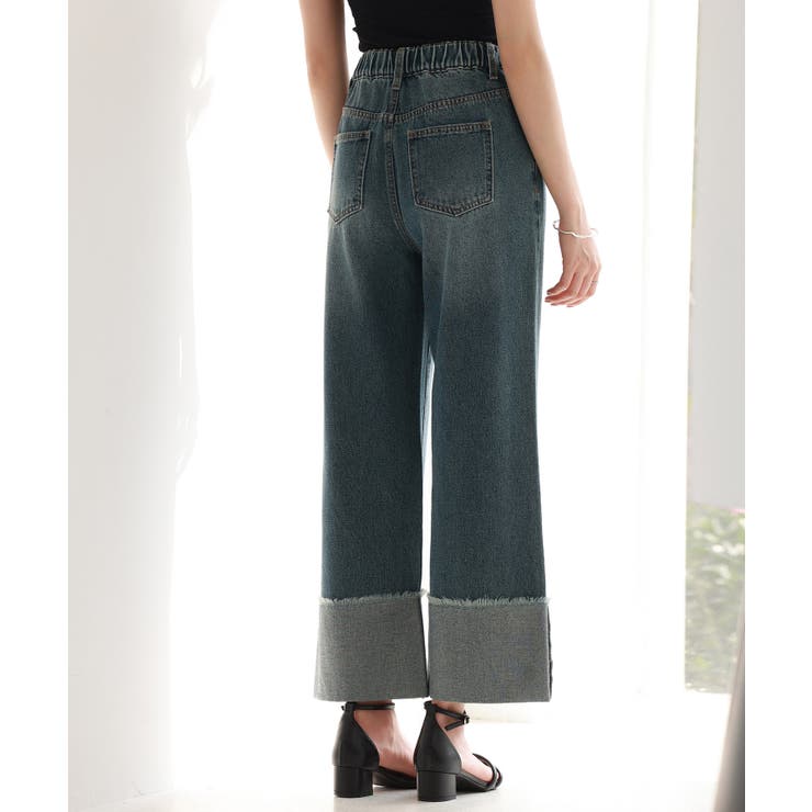 折り返しダメージハイライズデニム | SAISON DE PAPILLON  | 詳細画像5 