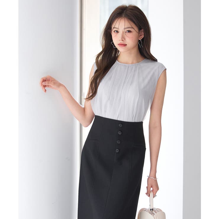 チュール素材ノースリーブブラウス | SAISON DE PAPILLON  | 詳細画像11 