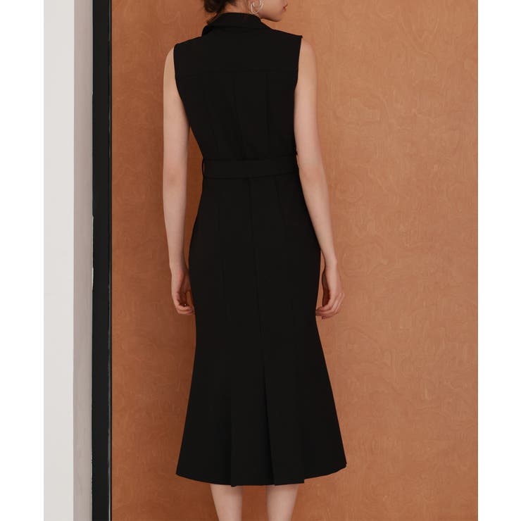 ノースリーブマーメイドトレンチ風ワンピース | SAISON DE PAPILLON  | 詳細画像12 