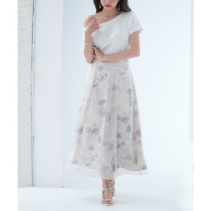 シアー花柄ハイウエストスカート | SAISON DE PAPILLON  | 詳細画像25 