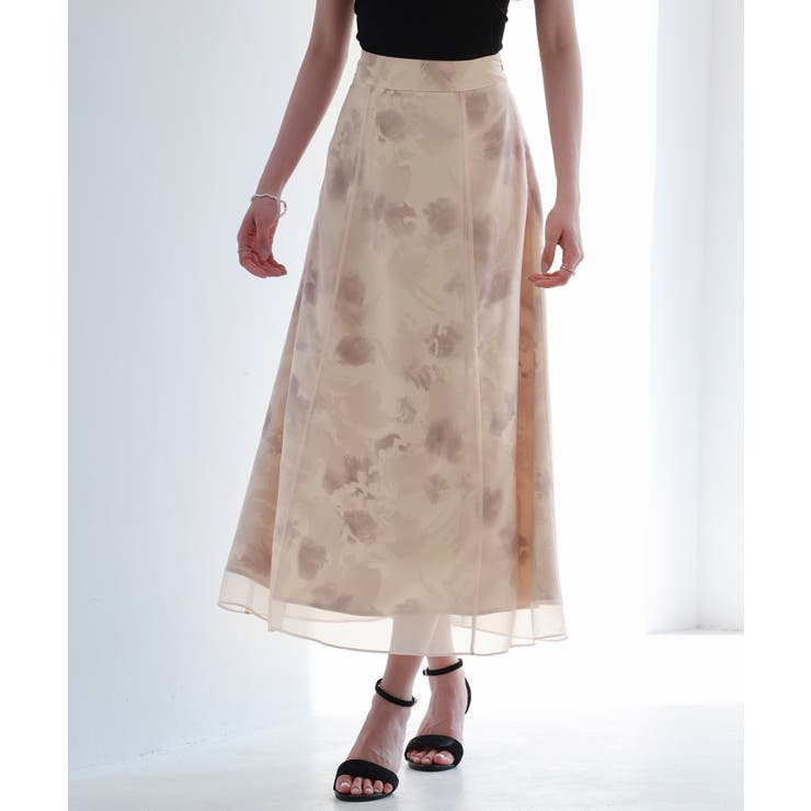 シアー花柄ハイウエストスカート | SAISON DE PAPILLON  | 詳細画像12 