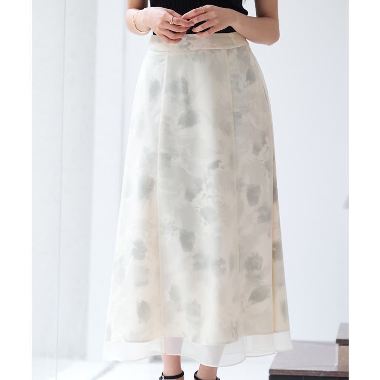 シアー花柄ハイウエストスカート | SAISON DE PAPILLON  | 詳細画像8 