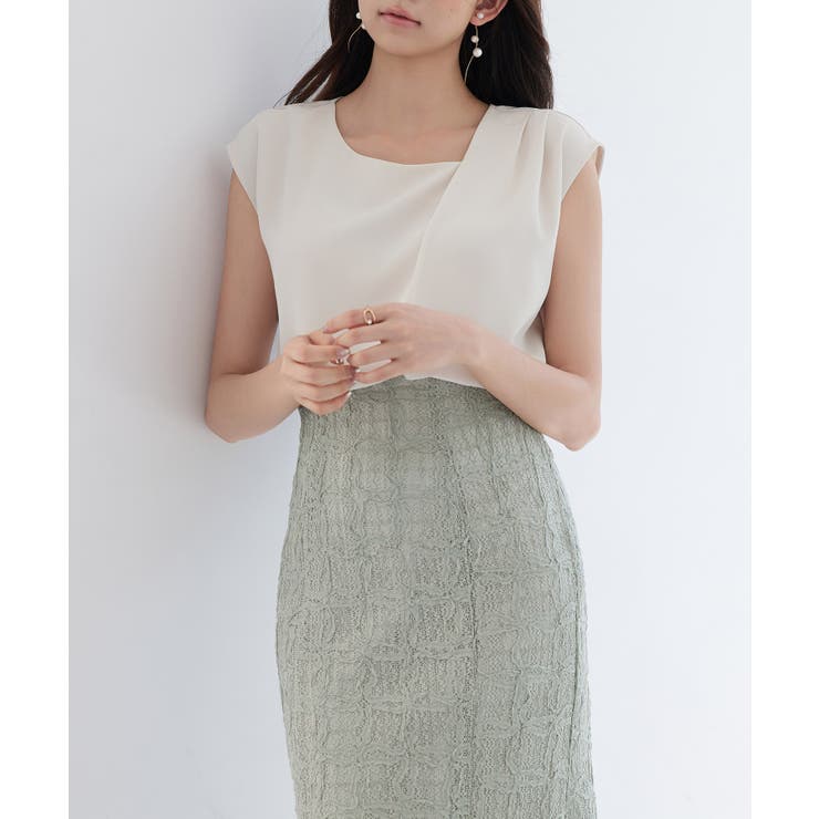 アシンメトリフレンチスリーブブラウス | SAISON DE PAPILLON  | 詳細画像33 