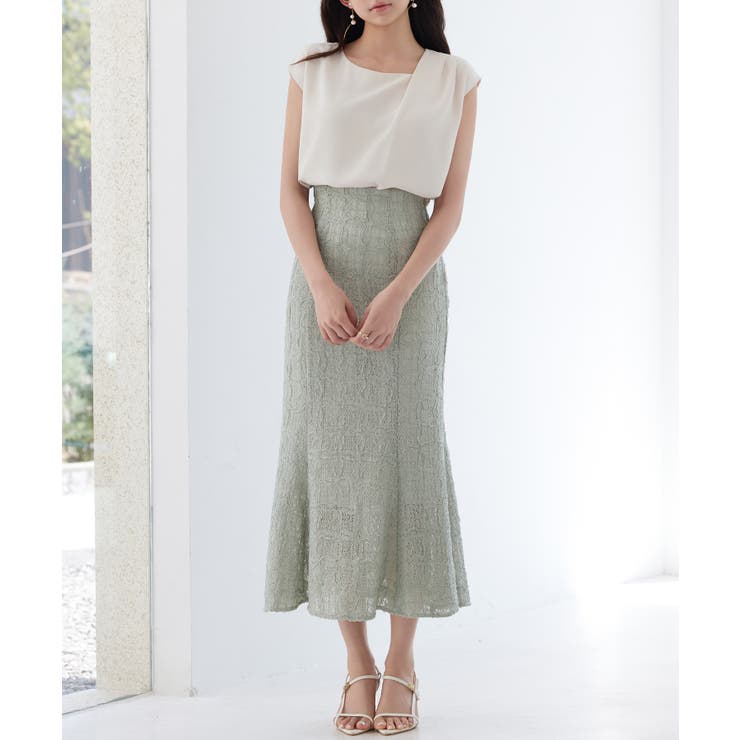 アシンメトリフレンチスリーブブラウス | SAISON DE PAPILLON  | 詳細画像32 