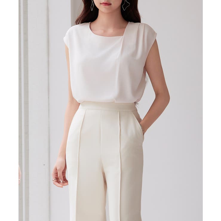 アシンメトリフレンチスリーブブラウス | SAISON DE PAPILLON  | 詳細画像24 