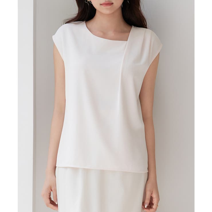 アシンメトリフレンチスリーブブラウス | SAISON DE PAPILLON  | 詳細画像14 