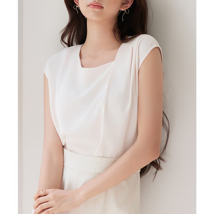 アシンメトリフレンチスリーブブラウス | SAISON DE PAPILLON  | 詳細画像19 