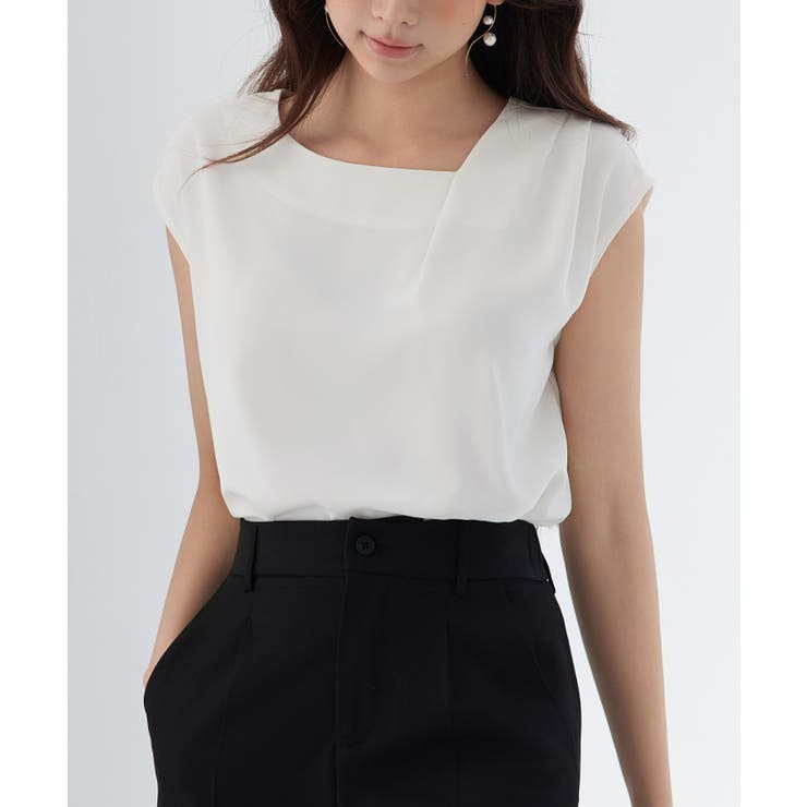 アシンメトリフレンチスリーブブラウス | SAISON DE PAPILLON  | 詳細画像6 