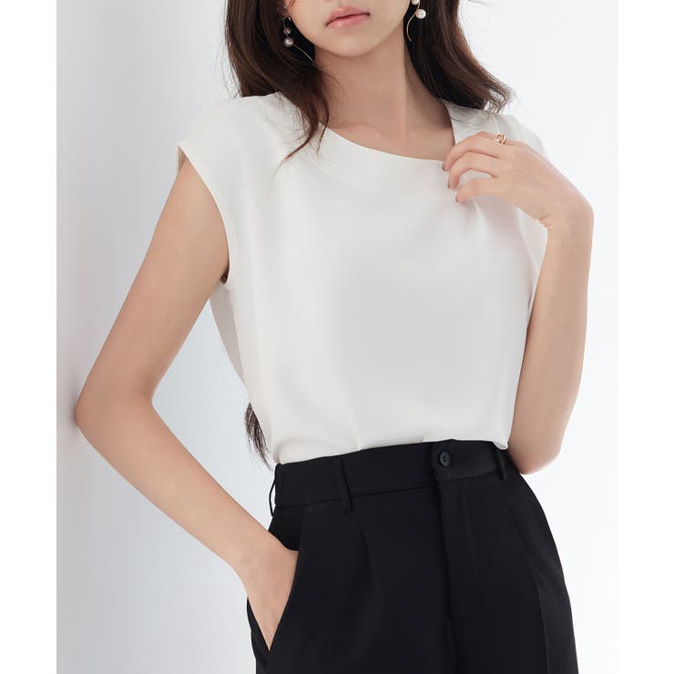 アシンメトリフレンチスリーブブラウス | SAISON DE PAPILLON  | 詳細画像7 