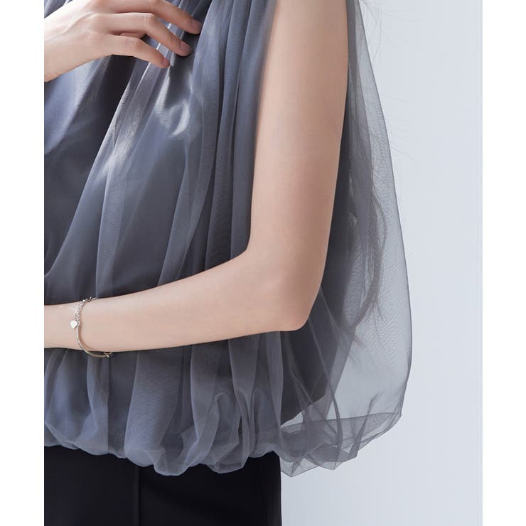 ふんわりチュールノースリーブブラウス | SAISON DE PAPILLON  | 詳細画像26 