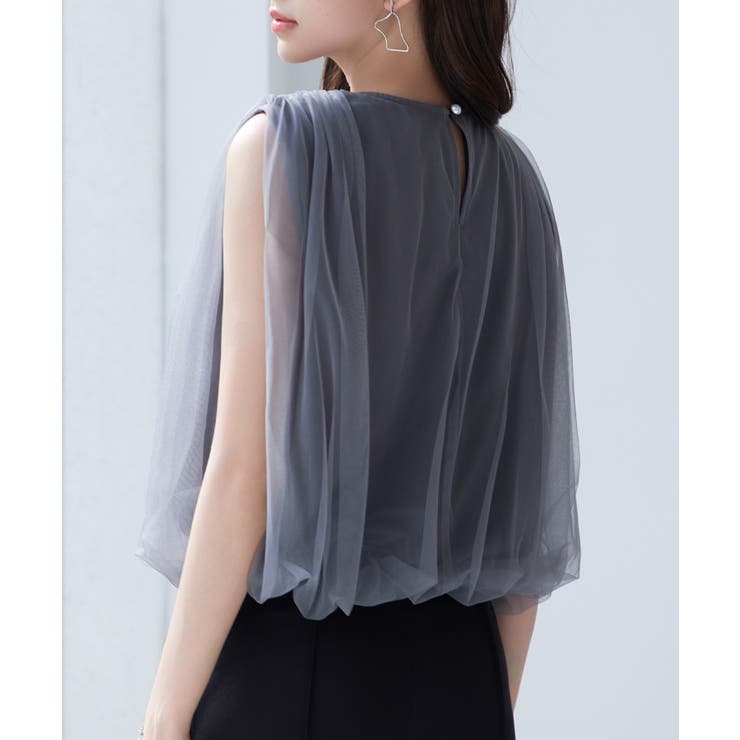 ふんわりチュールノースリーブブラウス | SAISON DE PAPILLON  | 詳細画像20 