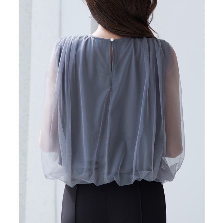 ふんわりチュールノースリーブブラウス | SAISON DE PAPILLON  | 詳細画像21 