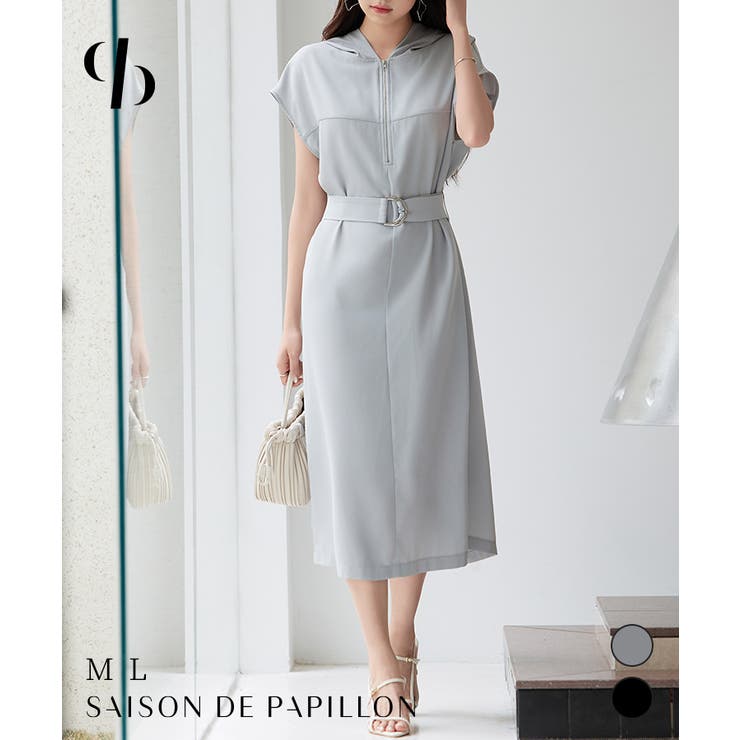 体型カバージップミモレ丈ワンピース | SAISON DE PAPILLON  | 詳細画像1 